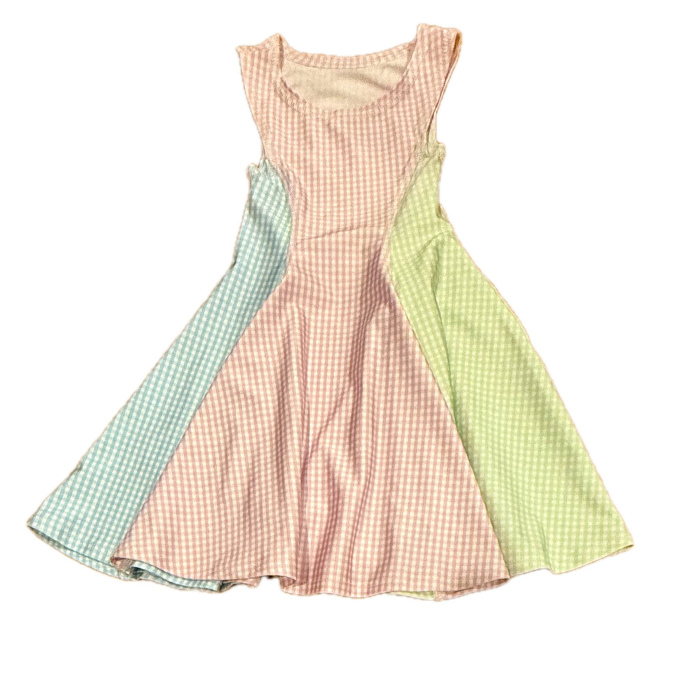 Terez Girls Pink | Blue | Green Check Dress size: 4T